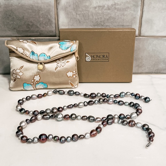 Honora Freshwater Multi-Sized Pearls - Purple/Metallics - Picture 3 of 4